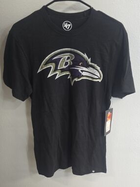 47 Baltimore Ravens Black Short-Sleeve Logo Tee